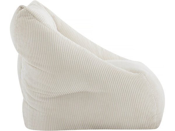 HABITAT ET JARDIN - Pouf en velours côtelé "Medellin" - Beige - 85 x 85 x 72 cm - large