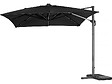 HABITAT ET JARDIN - Parasol jardin déporté led alu "Sun 3 Luxe" 3 x 3 m - Noir - vignette