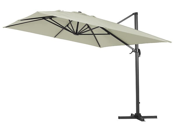 HABITAT ET JARDIN - Parasol jardin déporté alu "Sun 4" 3 x 4 m - Ecru - large