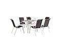 HABITAT ET JARDIN - Table et chaises de jardin en textilène "Cordoba" - Phoenix -  6 places - Taupe - vignette