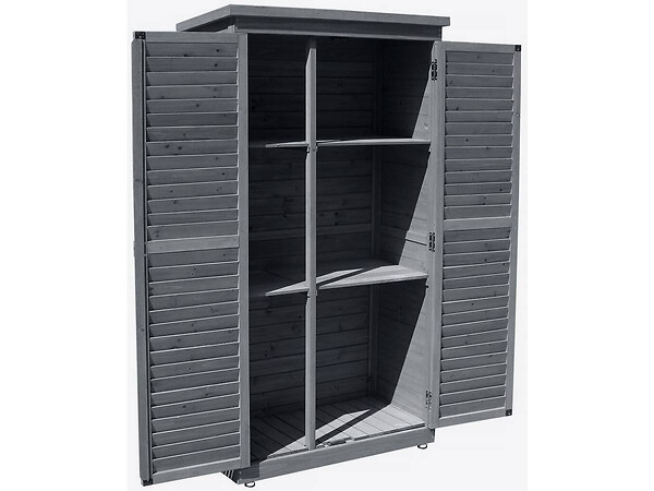 HABITAT ET JARDIN - Armoire de jardin "Space" - 87 x 46.5 x 160 cm - Anthracite - large