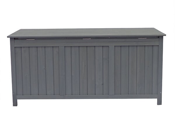HABITAT ET JARDIN - Coffre de jardin en bois "Macao" - 130 x 64 x 60 cm - Anthracite - large