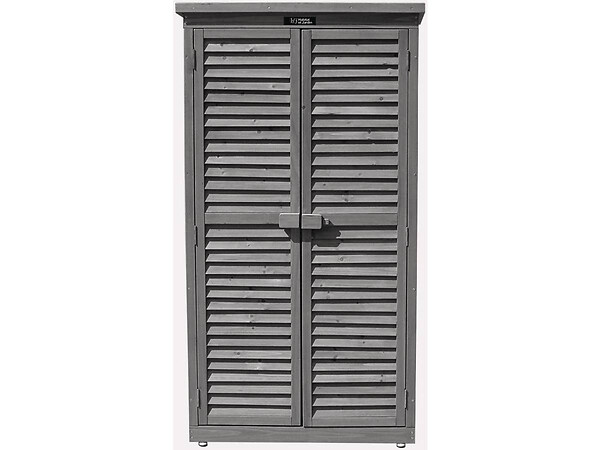 HABITAT ET JARDIN - Armoire de jardin "Space" - 87 x 46.5 x 160 cm - Anthracite - large