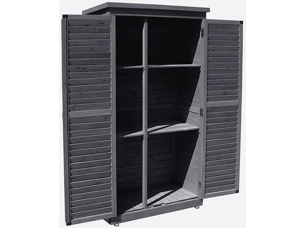 HABITAT ET JARDIN - Armoire de jardin "Space" - 87 x 46.5 x 160 cm - Anthracite - large