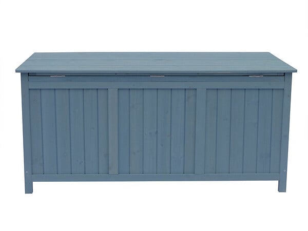 HABITAT ET JARDIN - Coffre de jardin en bois "Macao" - 130 x 64 x 60 cm - Bleu ciel - large