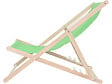 HABITAT ET JARDIN - Lot de 2 transats en bois "Chilienne" - 107 x 56.5 x 81 cm - Vert - vignette