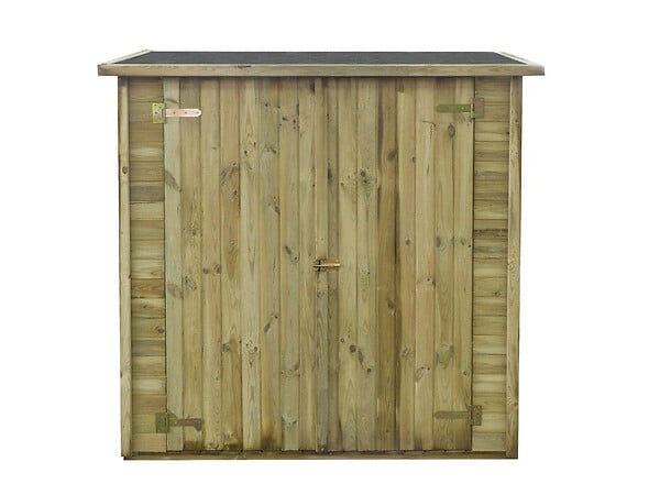 HABITAT ET JARDIN - Abri jardin bois adossable "Lipki " - 1.79 x 0.9 x 1.78/1.87 m  - 1.61 m² - 12 mm - Avec plancher - large