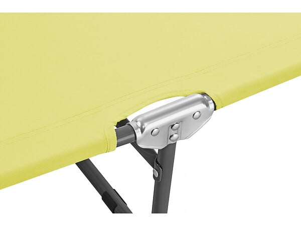 HABITAT ET JARDIN - Lt de 2 bains de soleil pliable "Lazy" - Avec pare soleil - Jaune - large