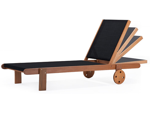 HABITAT ET JARDIN - Bain de Soleil en bois exotique "Saïgon" - Maple - Noir - large