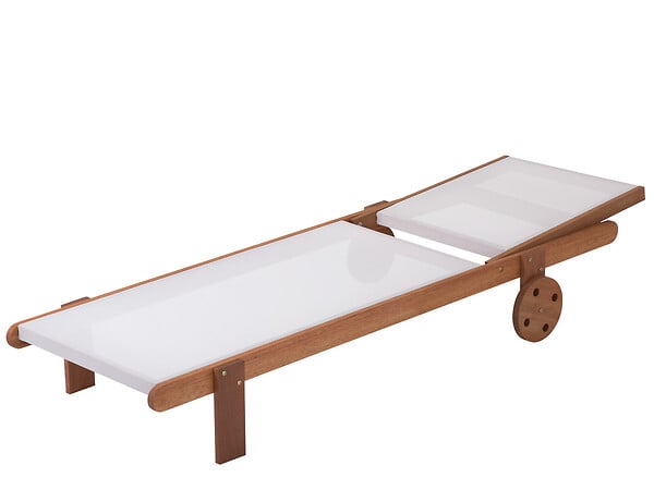HABITAT ET JARDIN - Bain de soleil en bois exotique "Saïgon" - Maple - Ecru - large