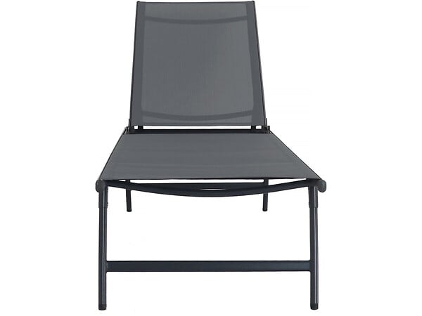 HABITAT ET JARDIN - Lot de 2 bains de soleil en métal "Sublima" - 180 x 54 x 104 cm - Anthracite - large