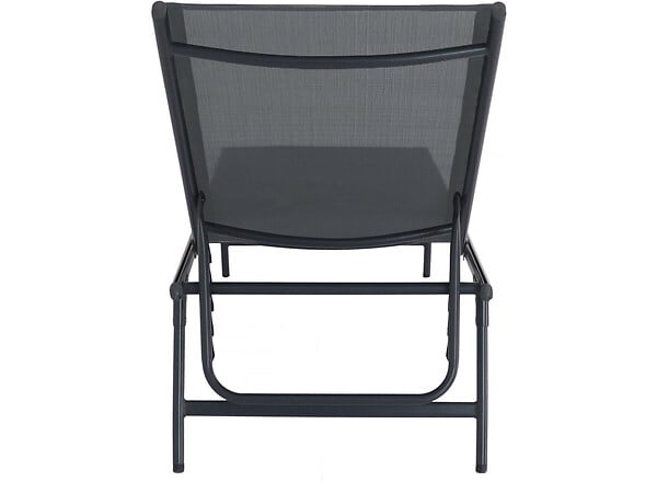 HABITAT ET JARDIN - Lot de 2 bains de soleil en métal "Sublima" - 180 x 54 x 104 cm - Anthracite - large