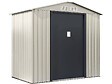 HABITAT ET JARDIN - Abri de jardin métal "Nebraska" - 4.07 m² - Beige/Gris anthracite - vignette