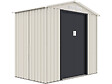 HABITAT ET JARDIN - Abri de jardin métal "Nebraska" - 4.07 m² - Beige/Gris anthracite - vignette