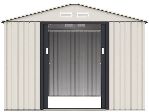 HABITAT ET JARDIN - Abri de jardin métal "Nebraska" - 5,29 m2 (4,83 m2 au sol) - Beige - large