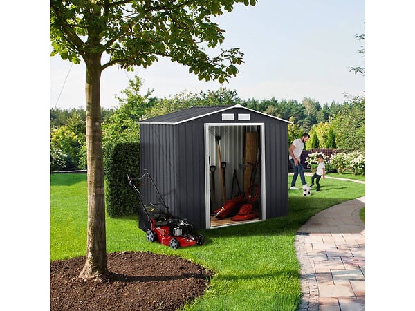 HABITAT ET JARDIN - Abri de jardin métal "Vegas" - 2,7 m² - Gris - large