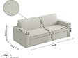 HABITAT ET JARDIN - Canapé convertible express en tissu "Diana" - Couchage 140 cm - 3 places - Beige - vignette