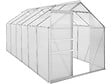 HABITAT ET JARDIN - Serre jardin polycarbonate 370 x 190 x 195 cm "Basilic" - 7,03 m² - Gris - vignette