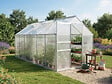 HABITAT ET JARDIN - Serre jardin polycarbonate 370 x 190 x 195 cm "Basilic" - 7,03 m² - Gris - vignette