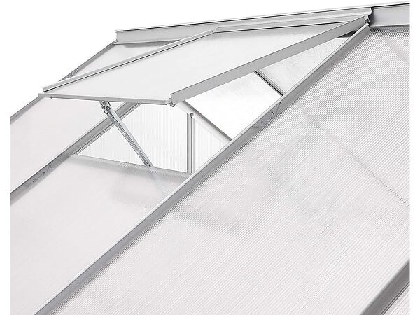 HABITAT ET JARDIN - Serre jardin en polycarbonate 430 x 190 x 195 cm "Basilic" - 8,17 m² - Gris - large