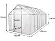 HABITAT ET JARDIN - Serre jardin en polycarbonate 430 x 190 x 195 cm "Basilic" - 8,17 m² - Gris - vignette