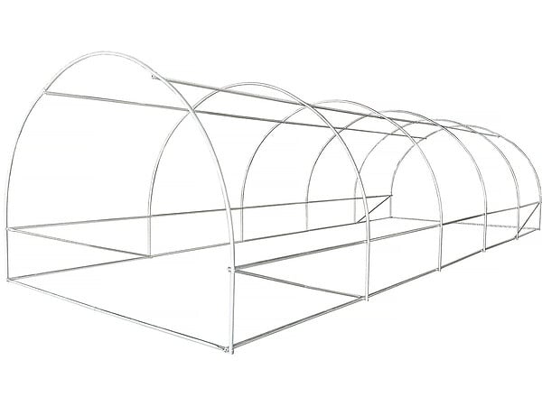 HABITAT ET JARDIN - Serre tunelle de jardin 8 x 3 m "Lys" - 24 m² - 140g - Vert - large
