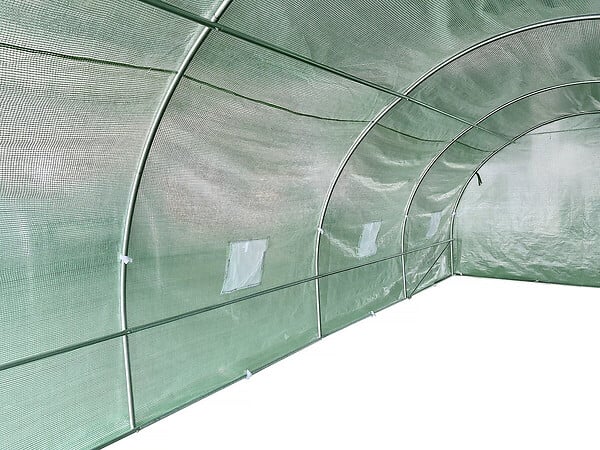 HABITAT ET JARDIN - Serre tunelle de jardin 8 x 3 m "Lys" - 24 m² - 140g - Vert - large