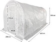 HABITAT ET JARDIN - Serre tunelle de jardin avec porte 4,5 x 2 m "Mimosa" - 9 m² - 180g - Blanc - vignette