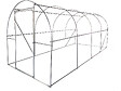 HABITAT ET JARDIN - Serre tunelle de jardin avec porte 4,5 x 2 m "Mimosa" - 9 m² - 180g - Blanc - vignette