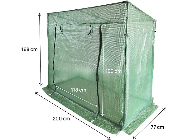 HABITAT ET JARDIN - Serre tomates de jardin "Lys" - 1.6 m² - 130g - Vert - large