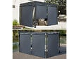 HABITAT ET JARDIN - Lot de 3 stores rétractables pergola - 124 x 225 cm - Gris anthracite - vignette