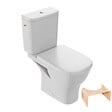 JACOB DELAFON - WC à poser sans bride sortie horizontale Struktura avec abattant + Tabouret physiologique bois - vignette