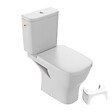 JACOB DELAFON - WC à poser sans bride sortie horizontale Struktura avec abattant + Tabouret physiologique blanc - vignette