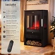 TECTAKE - Cheminée électrique AIDAN avec 2 niveaux de chauffe noir - vignette