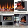 TECTAKE - Cheminée murale électrique LUCIANO noir - vignette