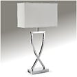 TECTAKE - Lampe de table AVINA 60W gris chrome - vignette