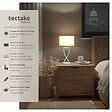 TECTAKE - Lampe de table AVINA 60W gris chrome - vignette