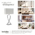 TECTAKE - Lampe de table AVINA 60W gris chrome - vignette