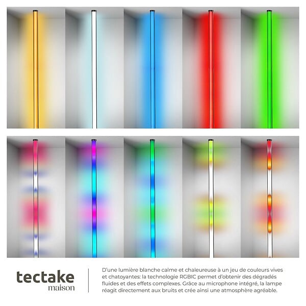 TECTAKE - Lampe sur pied LED - large