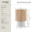 TECTAKE - Lampe de chevet KLEA en jute au style bohème 60W marron naturel - vignette