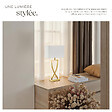 TECTAKE - Lampe de table AVINA 60W couleur laiton - vignette
