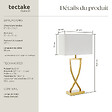 TECTAKE - Lampe de table AVINA 60W couleur laiton - vignette