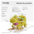 TECTAKE - Dinosaure à bascule avec housse en peluche à partir de 12 mois vert - vignette
