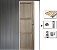 GD MENUISERIES - Porte Coulissante bois Frake 3 Panneaux H204 x L83 cm, Galandage, kit de finition - vignette
