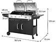 HABITAT ET JARDIN - Barbecue gaz et charbon 2 en 1 en métal "Western" - Noir - vignette