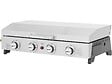 HABITAT ET JARDIN - Plancha à gaz en inox avec 4 bruleurs et couvercle "Fasto" - 10 kw - Gris - vignette