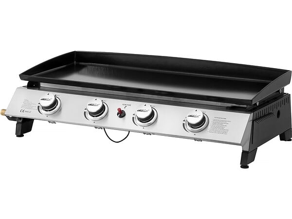 HABITAT ET JARDIN - Plancha à gaz avec 4 brûleurs en métal "Jolly" - 10 Kw - Gris - large