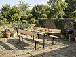 HABITAT ET JARDIN - Salon de jardin set brasserie en bois avec dossier "Lisbonne" - 220 cm - Marron - vignette