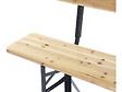 HABITAT ET JARDIN - Salon de jardin set brasserie en bois avec dossier "Lisbonne" - 220 cm - Marron - vignette