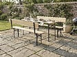 HABITAT ET JARDIN - Salon de jardin set brasserie en bois avec dossier "Lisbonne" - 180 cm - Marron - vignette